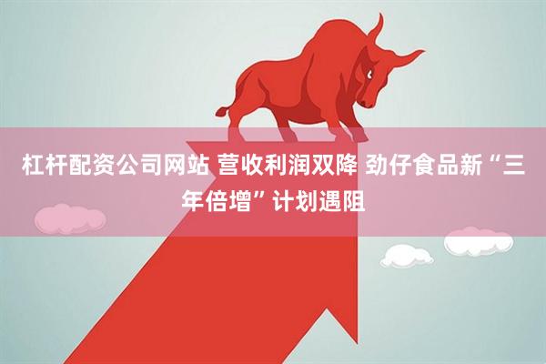 杠杆配资公司网站 营收利润双降 劲仔食品新“三年倍增”计划遇阻